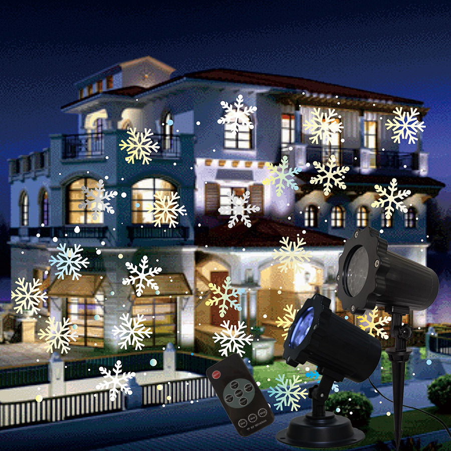 LED Snowfall Snowflake Christmas Laser Light Projector - Image 4